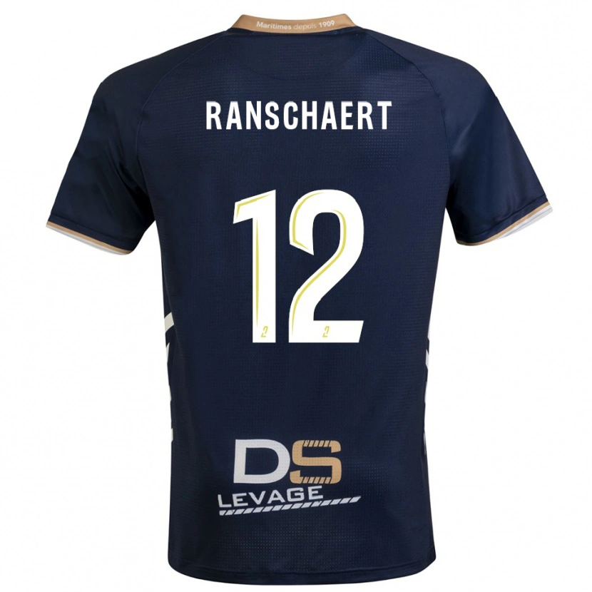 Danxen Mænd Rafael Ranschaert #12 Marine Guld Hjemmebane Spillertrøjer 2025/26 Trøje T-Shirt