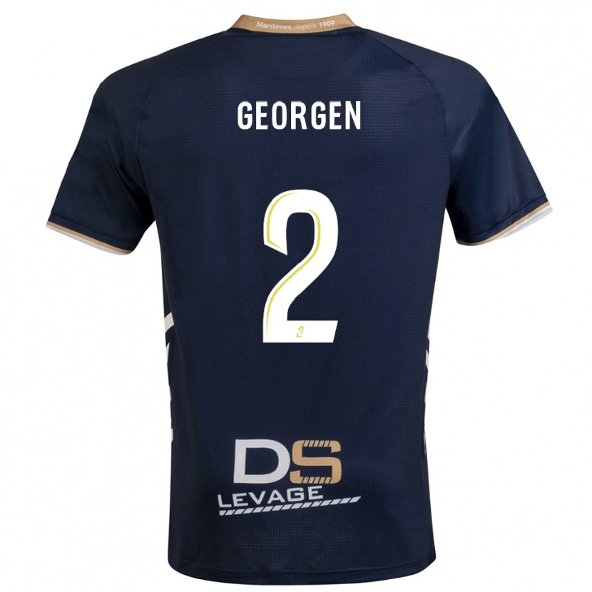 Danxen Mænd Alec Georgen #2 Marine Guld Hjemmebane Spillertrøjer 2025/26 Trøje T-Shirt