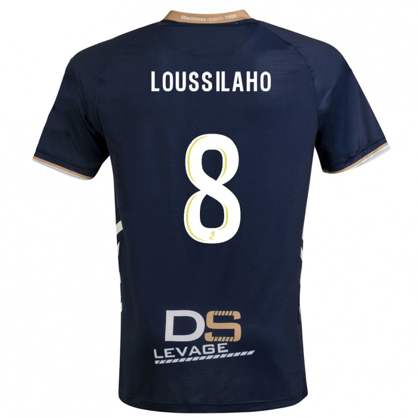 Danxen Mænd Lenny Dziki Loussilaho #8 Marine Guld Hjemmebane Spillertrøjer 2025/26 Trøje T-Shirt