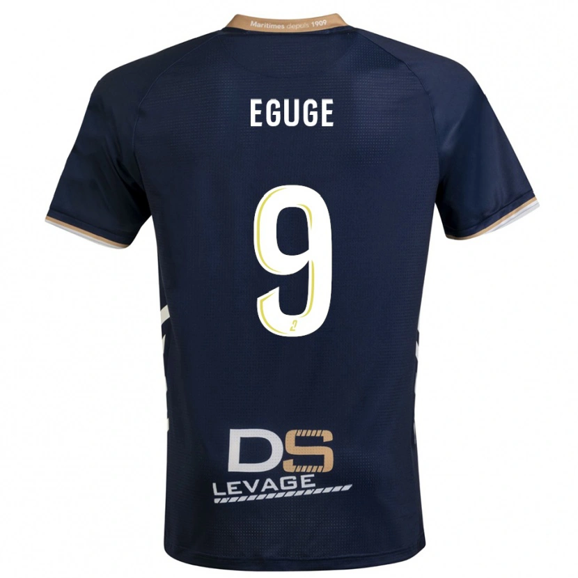 Danxen Mænd Benny Eguge #9 Marine Guld Hjemmebane Spillertrøjer 2025/26 Trøje T-Shirt
