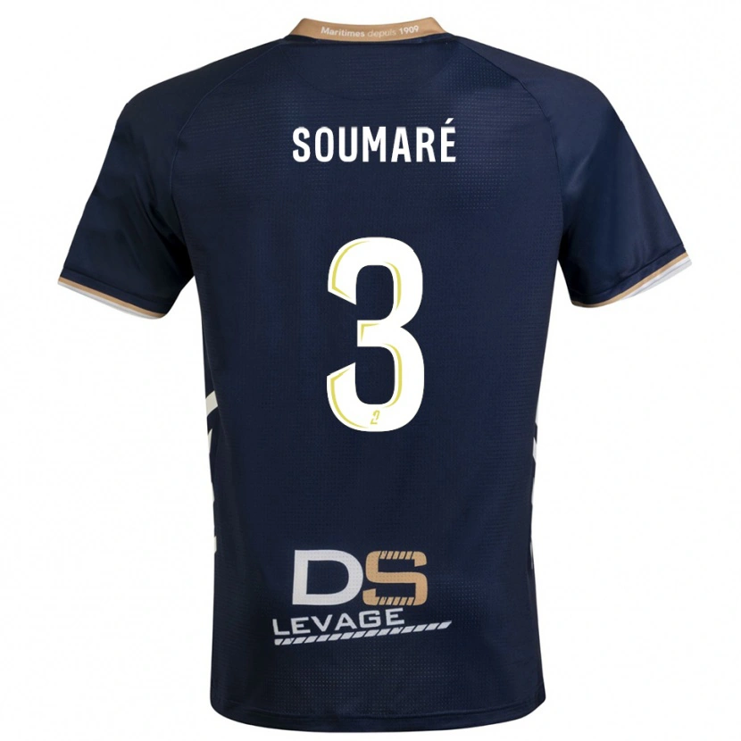 Danxen Mænd Amadou Soumaré #3 Marine Guld Hjemmebane Spillertrøjer 2025/26 Trøje T-Shirt