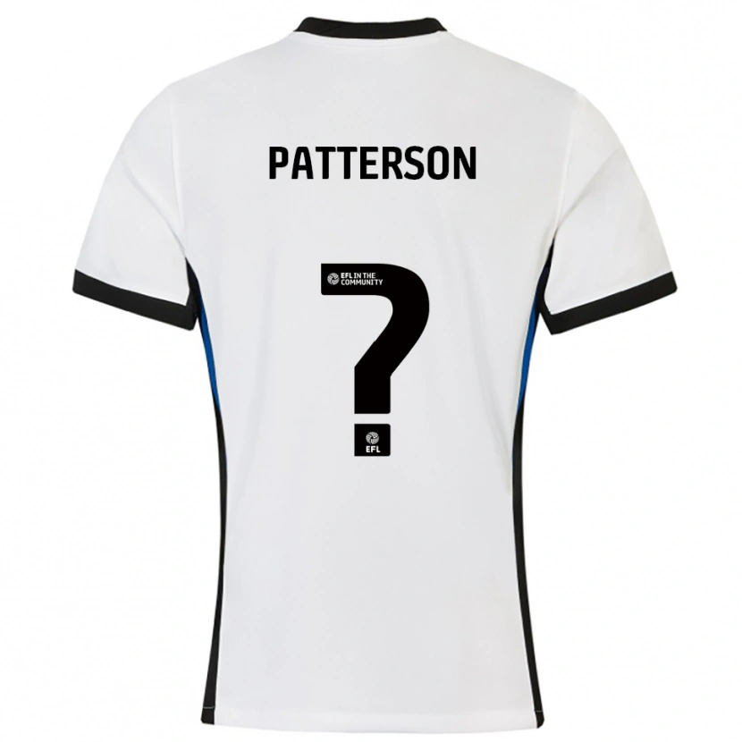 Danxen Mænd Rico Patterson #0 Hvid Blå Udebane Spillertrøjer 2025/26 Trøje T-Shirt