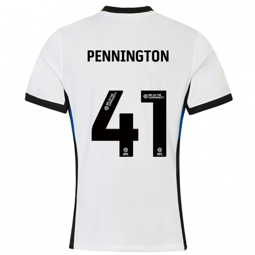 Danxen Mænd Cody Pennington #41 Hvid Blå Udebane Spillertrøjer 2025/26 Trøje T-Shirt