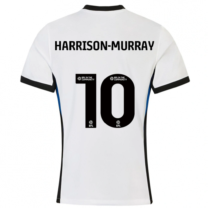 Danxen Mænd Christie Harrison-Murray #10 Hvid Blå Udebane Spillertrøjer 2025/26 Trøje T-Shirt