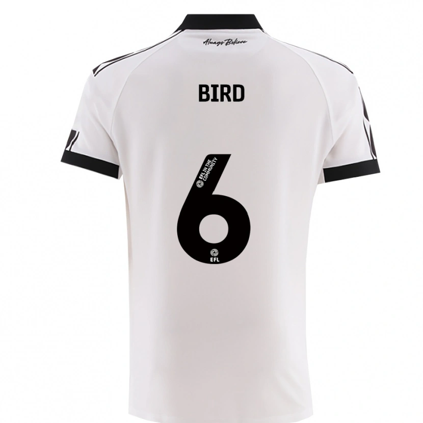 Danxen Mænd Max Bird #6 Hvid Sort Udebane Spillertrøjer 2025/26 Trøje T-Shirt