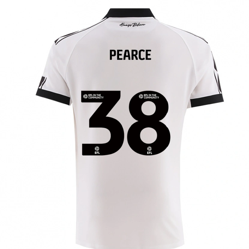 Danxen Mænd Manon Pearce #38 Hvid Sort Udebane Spillertrøjer 2025/26 Trøje T-Shirt
