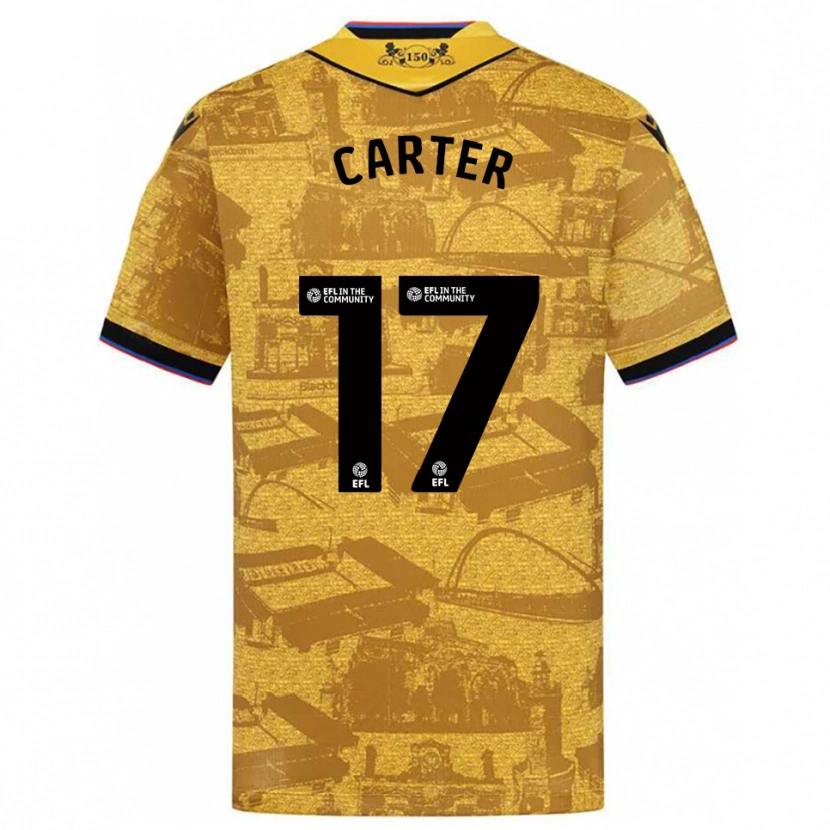 Danxen Mænd Hayden Carter #17 Guld Sort Udebane Spillertrøjer 2025/26 Trøje T-Shirt