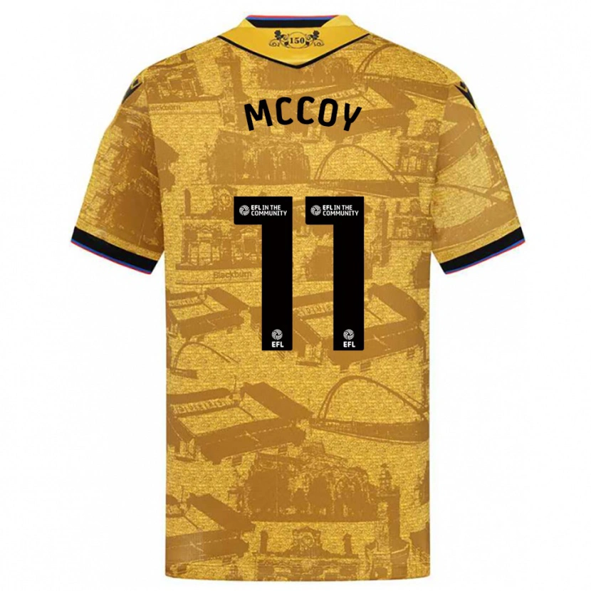 Danxen Mænd Archie Mccoy #11 Guld Sort Udebane Spillertrøjer 2025/26 Trøje T-Shirt