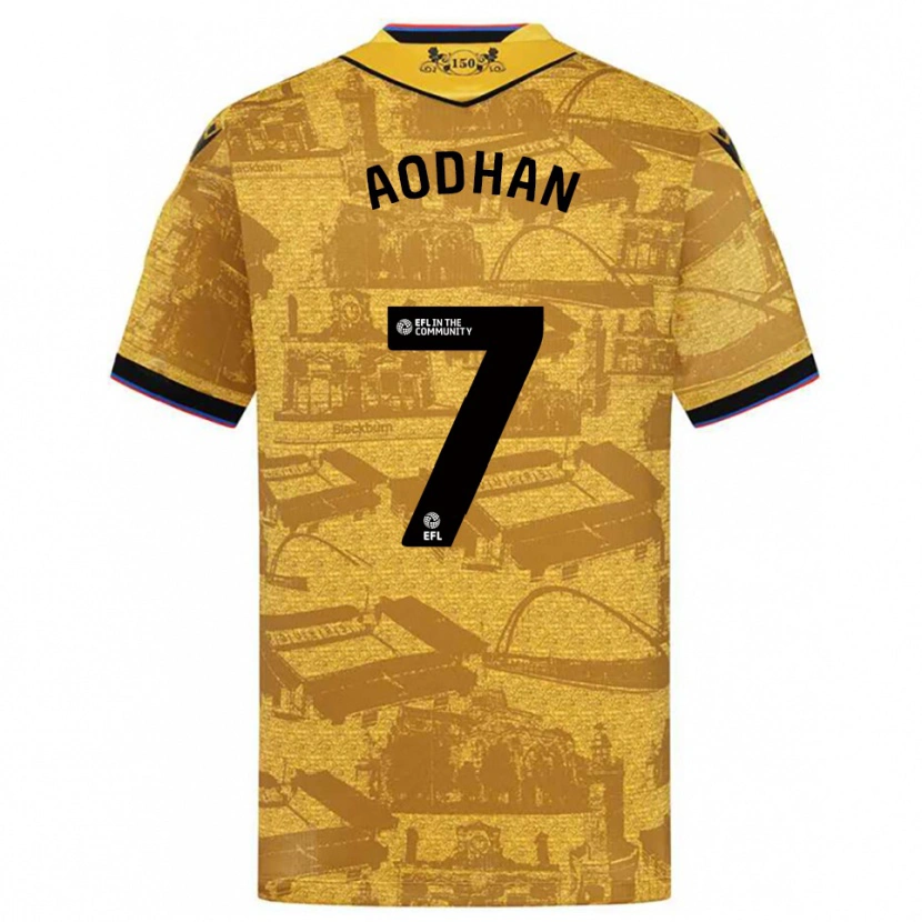 Danxen Mænd Aodhan Doherty #7 Guld Sort Udebane Spillertrøjer 2025/26 Trøje T-Shirt