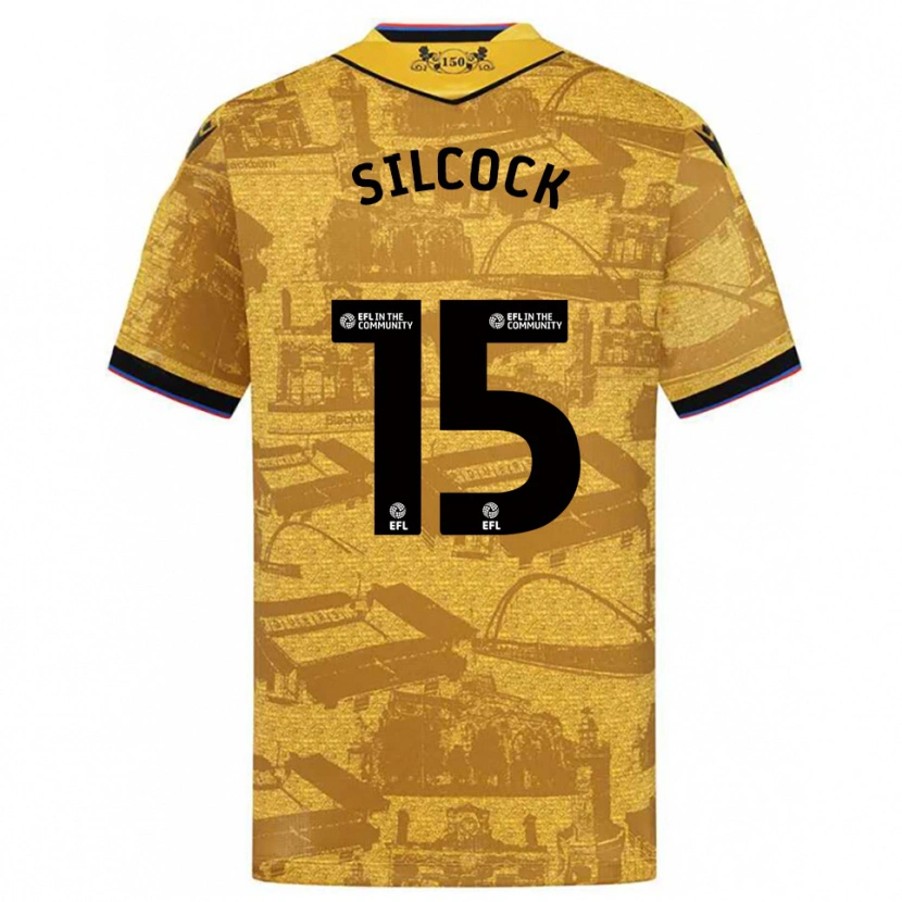 Danxen Mænd Hannah Silcock #15 Guld Sort Udebane Spillertrøjer 2025/26 Trøje T-Shirt