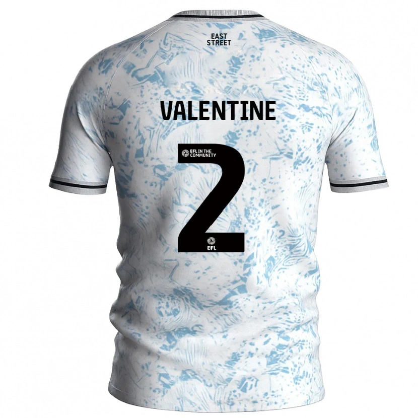Danxen Mænd Phoenix Valentine #2 Hvid Himmelblå Udebane Spillertrøjer 2025/26 Trøje T-Shirt