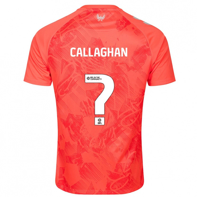 Danxen Mænd Charlie Callaghan #0 Orange Hvid Udebane Spillertrøjer 2025/26 Trøje T-Shirt