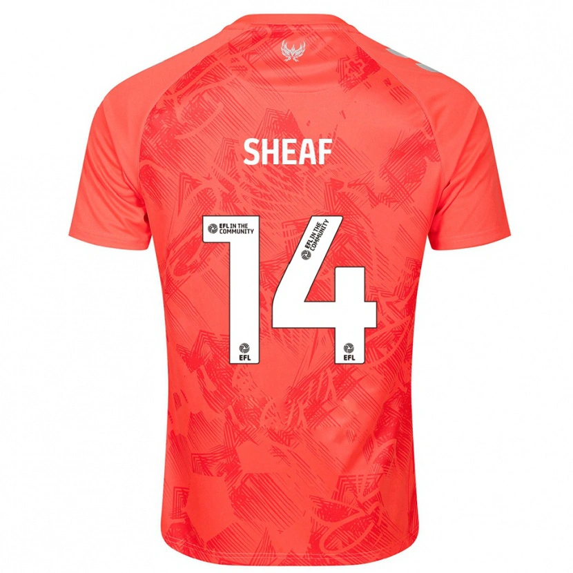 Danxen Mænd Ben Sheaf #14 Orange Hvid Udebane Spillertrøjer 2025/26 Trøje T-Shirt