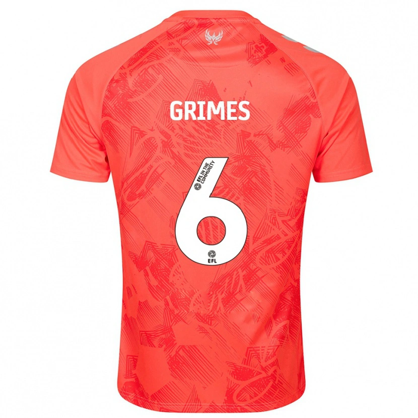 Danxen Mænd Matt Grimes #6 Orange Hvid Udebane Spillertrøjer 2025/26 Trøje T-Shirt