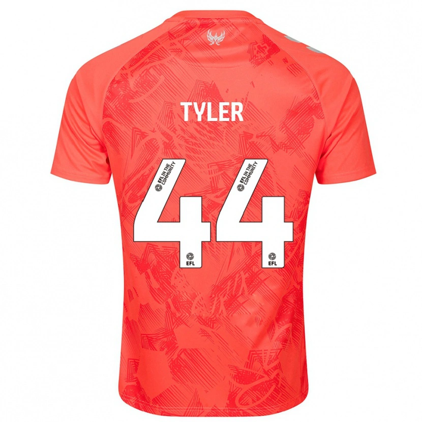 Danxen Mænd Cian Tyler #44 Orange Hvid Udebane Spillertrøjer 2025/26 Trøje T-Shirt