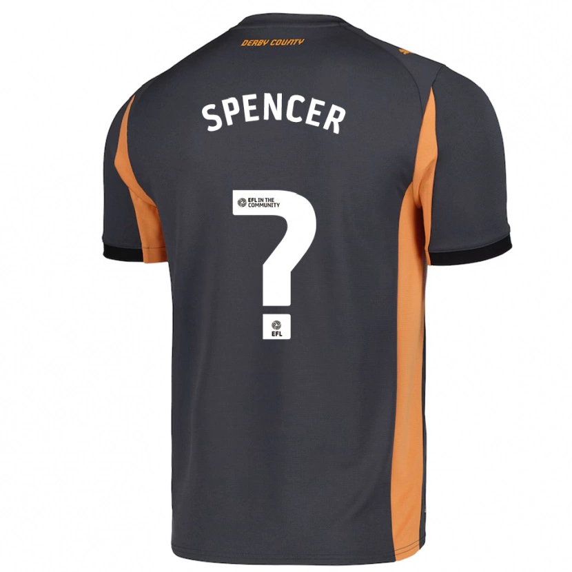Danxen Mænd Morten Spencer #0 Grå Orange Sort Udebane Spillertrøjer 2025/26 Trøje T-Shirt