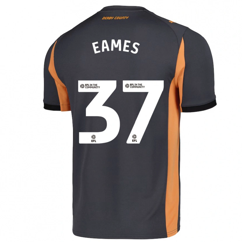 Danxen Mænd Owen Eames #37 Grå Orange Sort Udebane Spillertrøjer 2025/26 Trøje T-Shirt