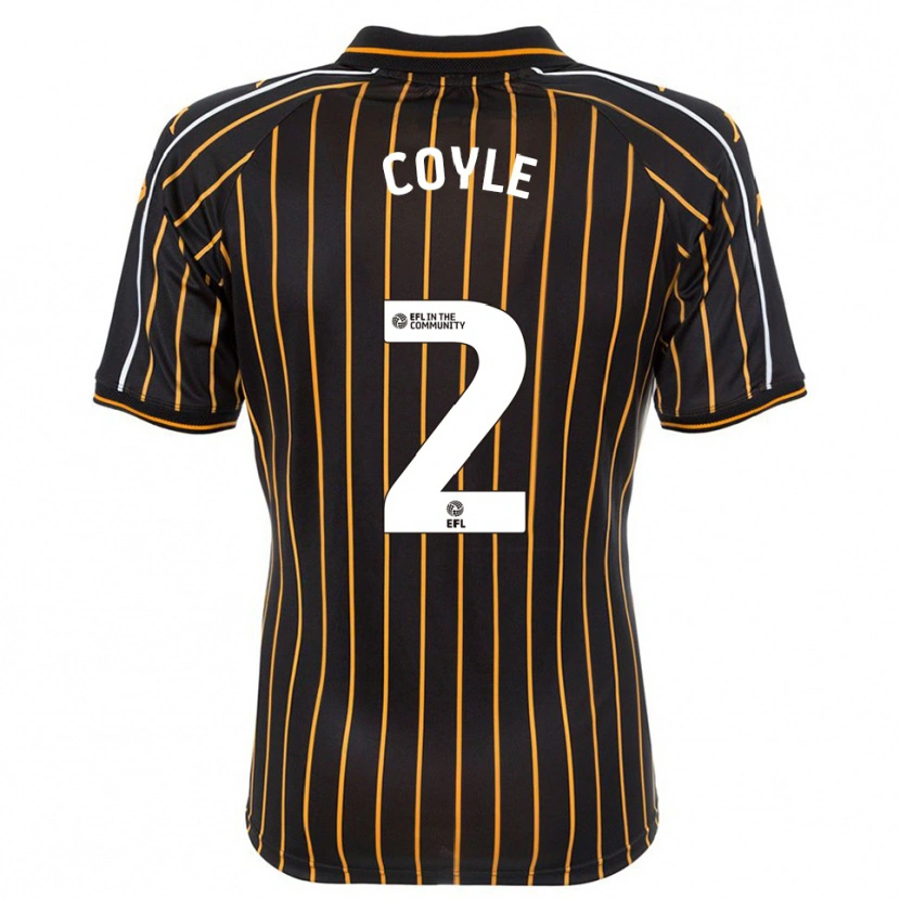 Danxen Mænd Lewie Coyle #2 Hvid Sort Udebane Spillertrøjer 2025/26 Trøje T-Shirt