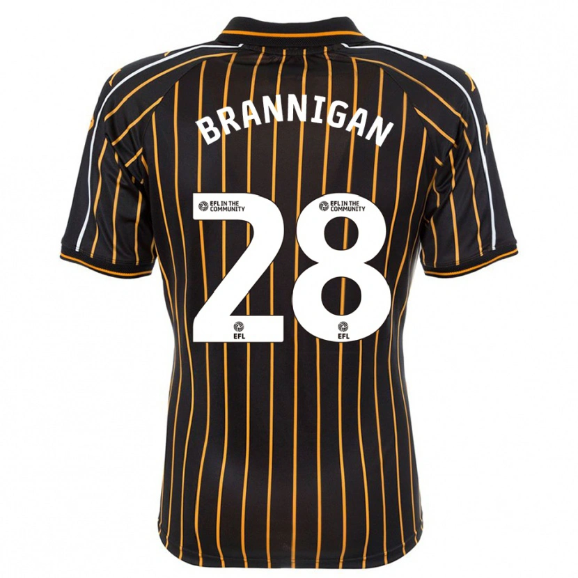 Danxen Mænd Aoife Brannigan #28 Hvid Sort Udebane Spillertrøjer 2025/26 Trøje T-Shirt