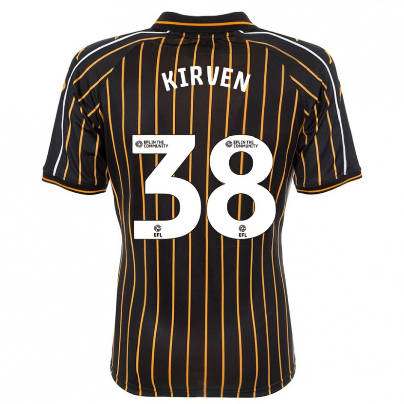 Danxen Mænd Tess Kirven #38 Hvid Sort Udebane Spillertrøjer 2025/26 Trøje T-Shirt