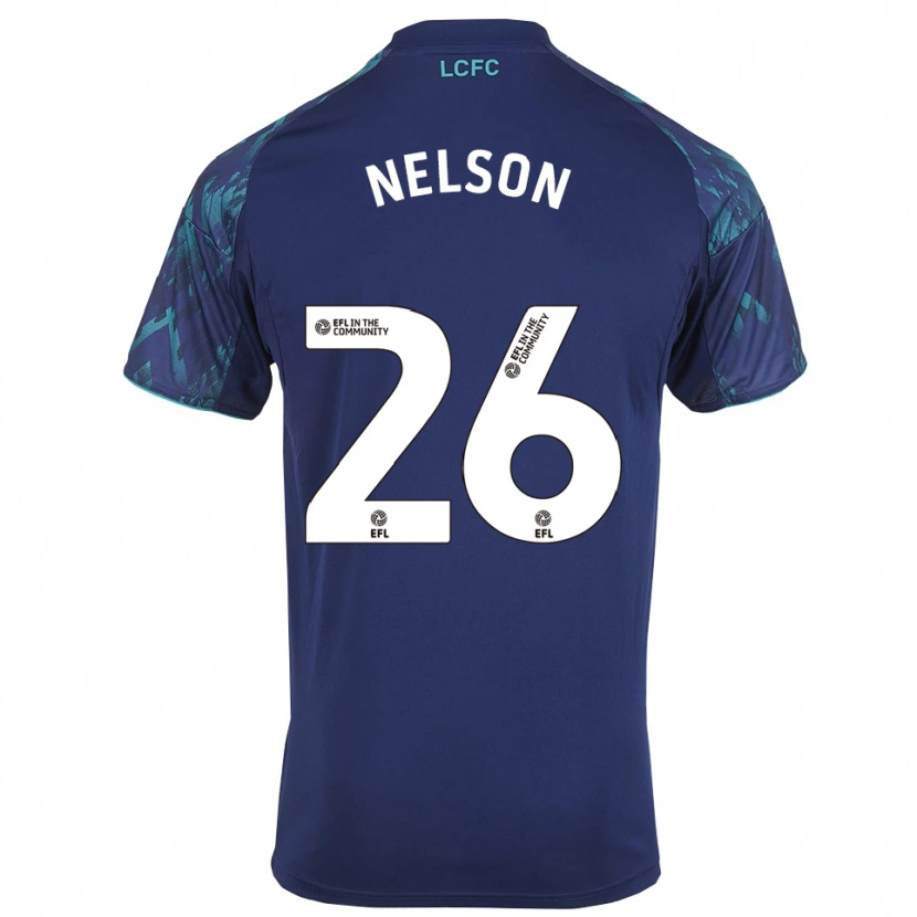Danxen Mænd Ben Nelson #26 Marinegrøn Hvid Udebane Spillertrøjer 2025/26 Trøje T-Shirt