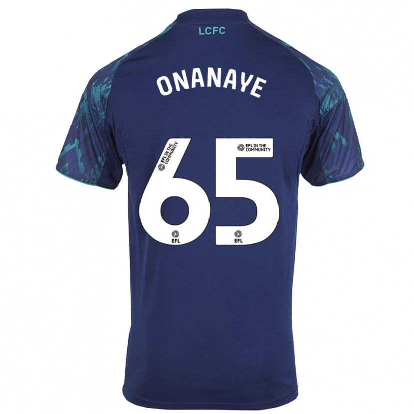 Danxen Mænd Toby Onanaye #65 Marinegrøn Hvid Udebane Spillertrøjer 2025/26 Trøje T-Shirt