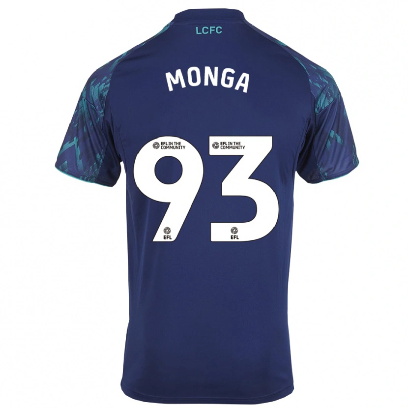 Danxen Mænd Jeremy Monga #93 Marinegrøn Hvid Udebane Spillertrøjer 2025/26 Trøje T-Shirt