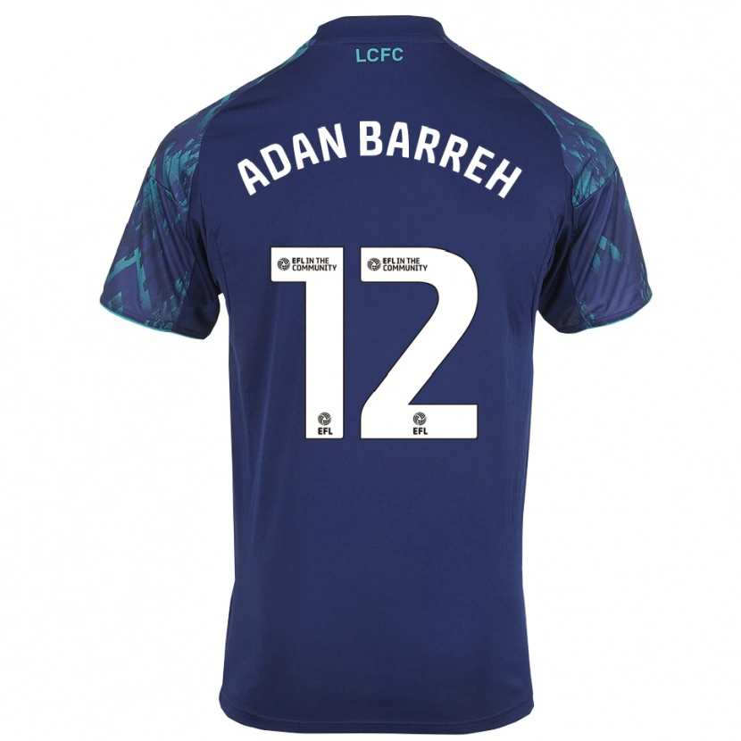 Danxen Mænd Hassan Adan Barreh #12 Marinegrøn Hvid Udebane Spillertrøjer 2025/26 Trøje T-Shirt