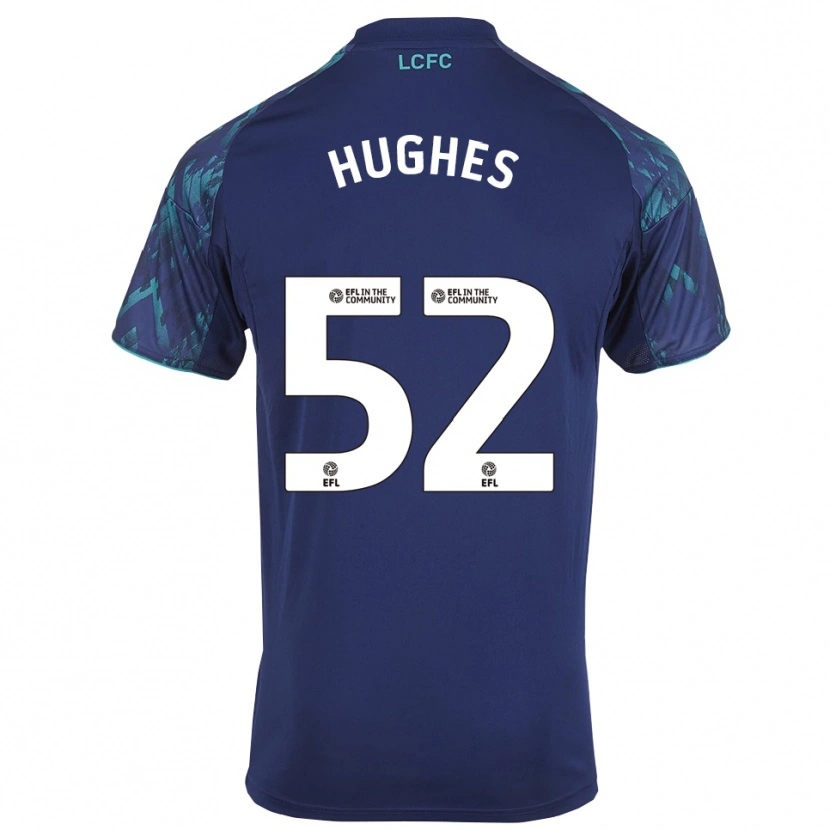 Danxen Mænd Iestyn Hughes #52 Marinegrøn Hvid Udebane Spillertrøjer 2025/26 Trøje T-Shirt