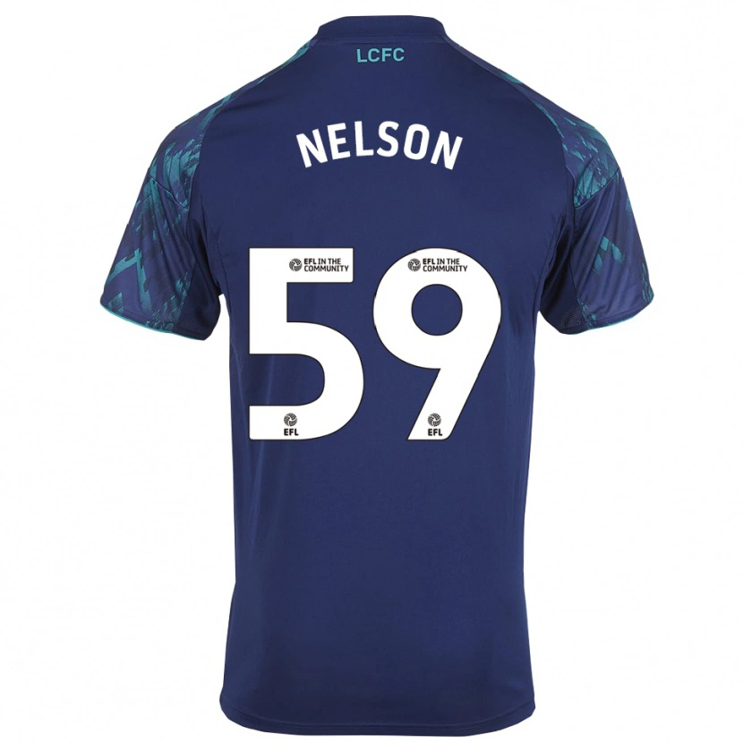 Danxen Mænd Ronny Nelson #59 Marinegrøn Hvid Udebane Spillertrøjer 2025/26 Trøje T-Shirt