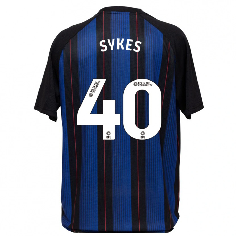 Danxen Mænd Cain Sykes #40 Blå Sort Udebane Spillertrøjer 2025/26 Trøje T-Shirt