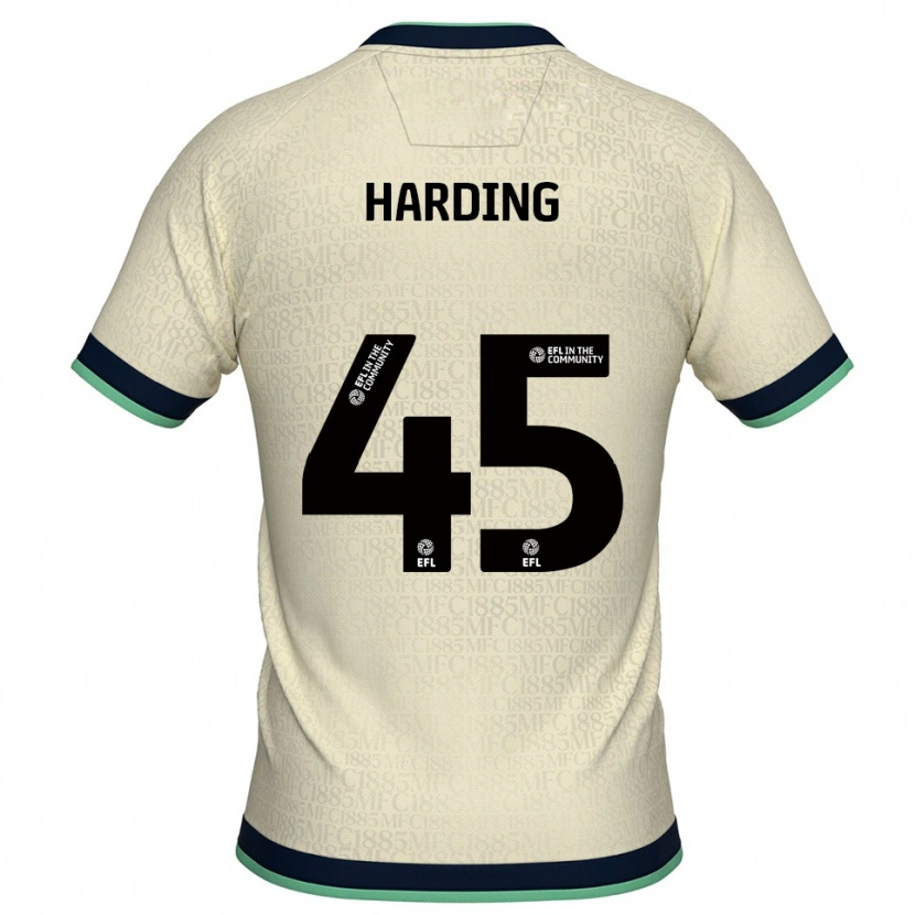 Danxen Mænd Wes Harding #45 Champagne Marine Udebane Spillertrøjer 2025/26 Trøje T-Shirt