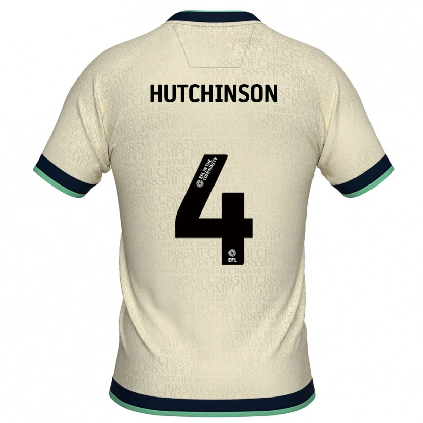 Danxen Mænd Shaun Hutchinson #4 Champagne Marine Udebane Spillertrøjer 2025/26 Trøje T-Shirt