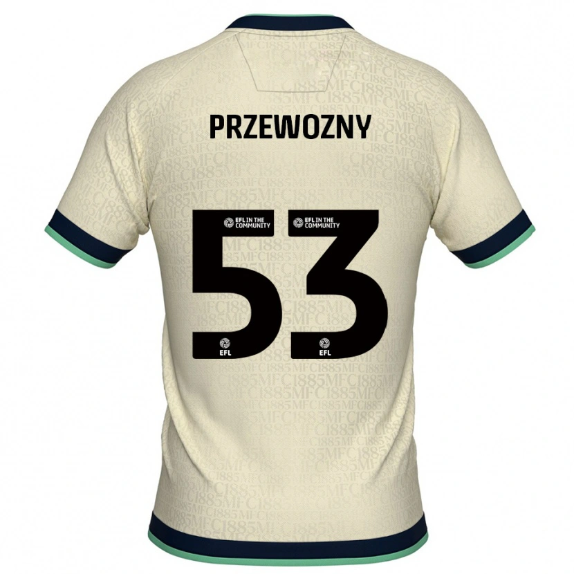Danxen Mænd Jakub Przewozny #53 Champagne Marine Udebane Spillertrøjer 2025/26 Trøje T-Shirt
