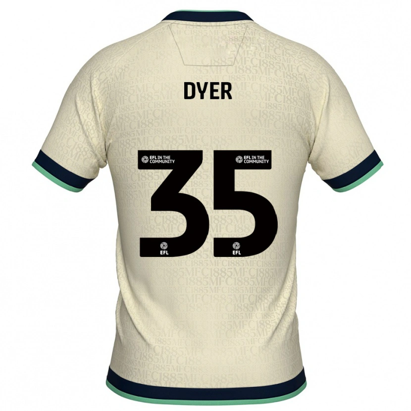 Danxen Mænd Jet Dyer #35 Champagne Marine Udebane Spillertrøjer 2025/26 Trøje T-Shirt