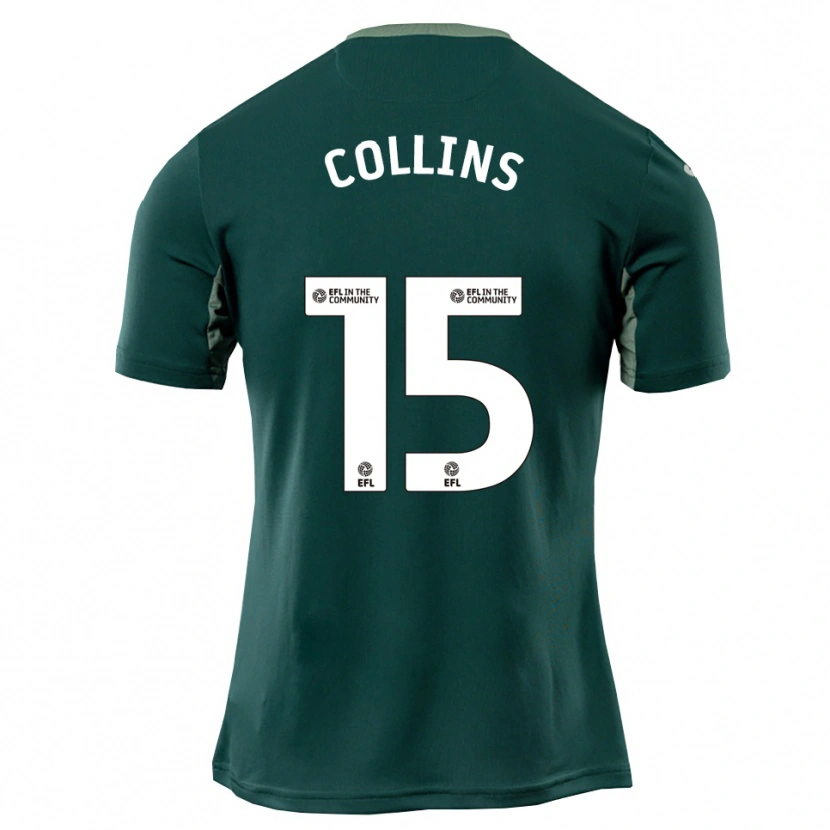 Danxen Mænd Hugo Collins #15 Grøn Hvid Lilla Udebane Spillertrøjer 2025/26 Trøje T-Shirt