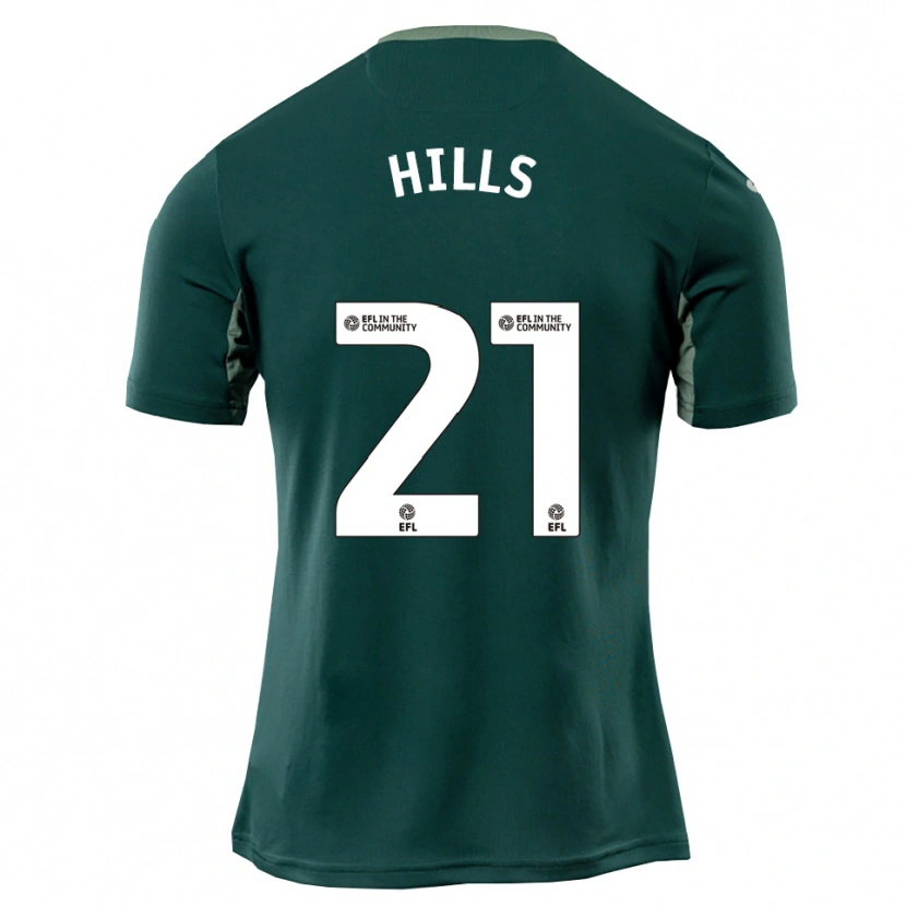 Danxen Mænd Brad Hills #21 Grøn Hvid Lilla Udebane Spillertrøjer 2025/26 Trøje T-Shirt