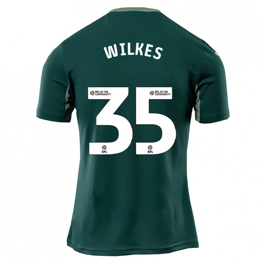 Danxen Mænd Reece Wilkes #35 Grøn Hvid Lilla Udebane Spillertrøjer 2025/26 Trøje T-Shirt