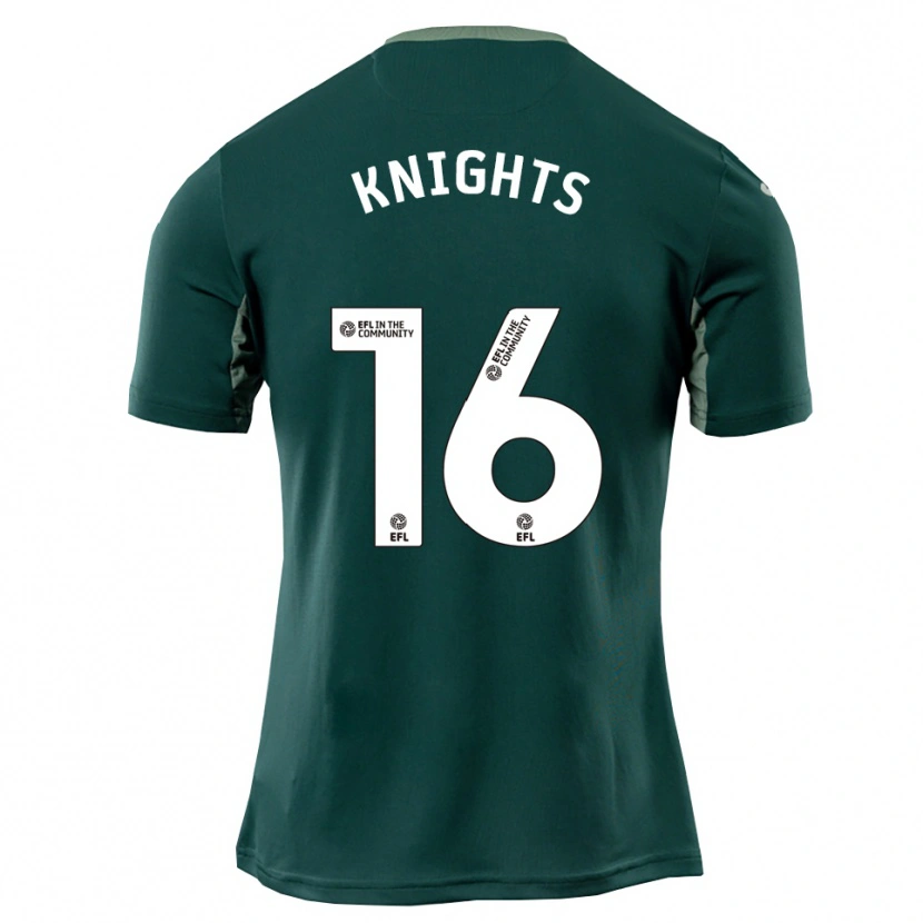 Danxen Mænd Katie Knights #16 Grøn Hvid Lilla Udebane Spillertrøjer 2025/26 Trøje T-Shirt