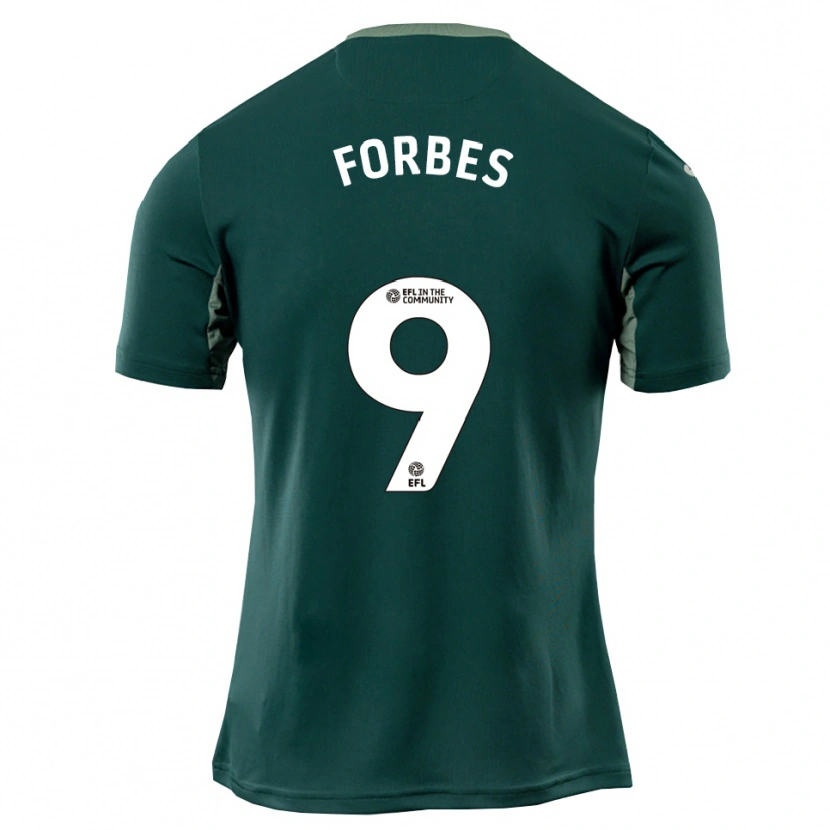 Danxen Mænd Brandon Forbes #9 Grøn Hvid Lilla Udebane Spillertrøjer 2025/26 Trøje T-Shirt