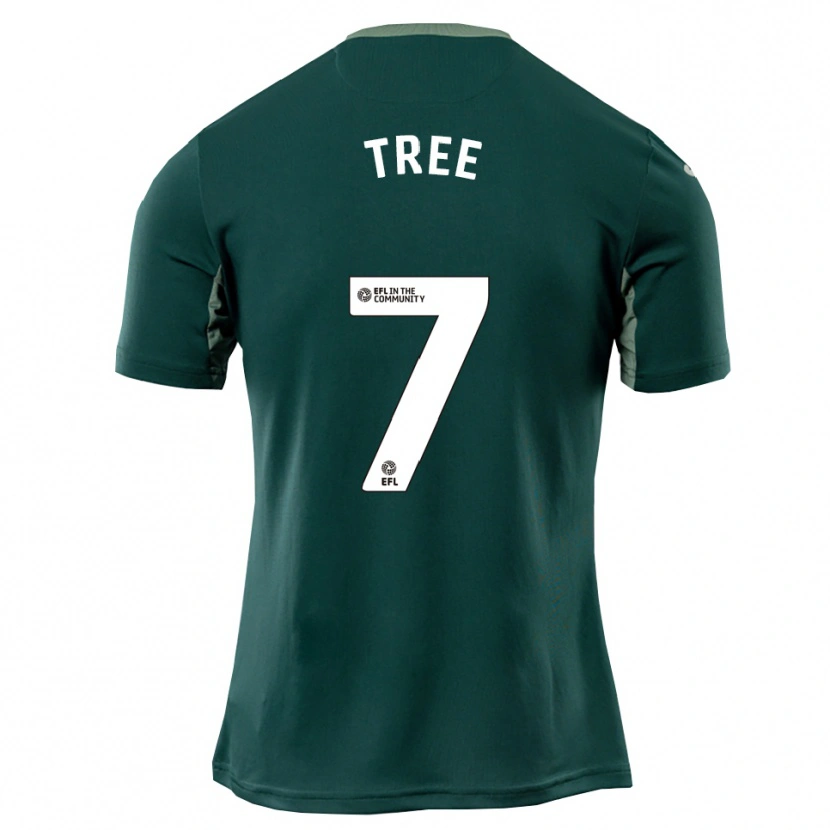Danxen Mænd Ben Tree #7 Grøn Hvid Lilla Udebane Spillertrøjer 2025/26 Trøje T-Shirt