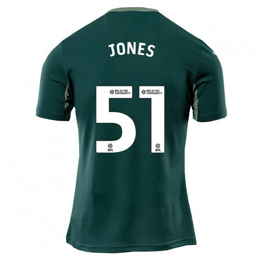 Danxen Mænd Dylan Jones #51 Grøn Hvid Lilla Udebane Spillertrøjer 2025/26 Trøje T-Shirt