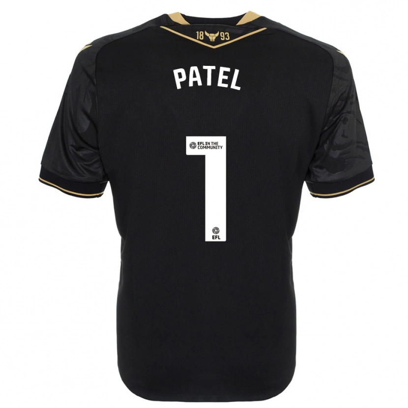 Danxen Mænd Ajae Patel #1 Sort Guld Udebane Spillertrøjer 2025/26 Trøje T-Shirt