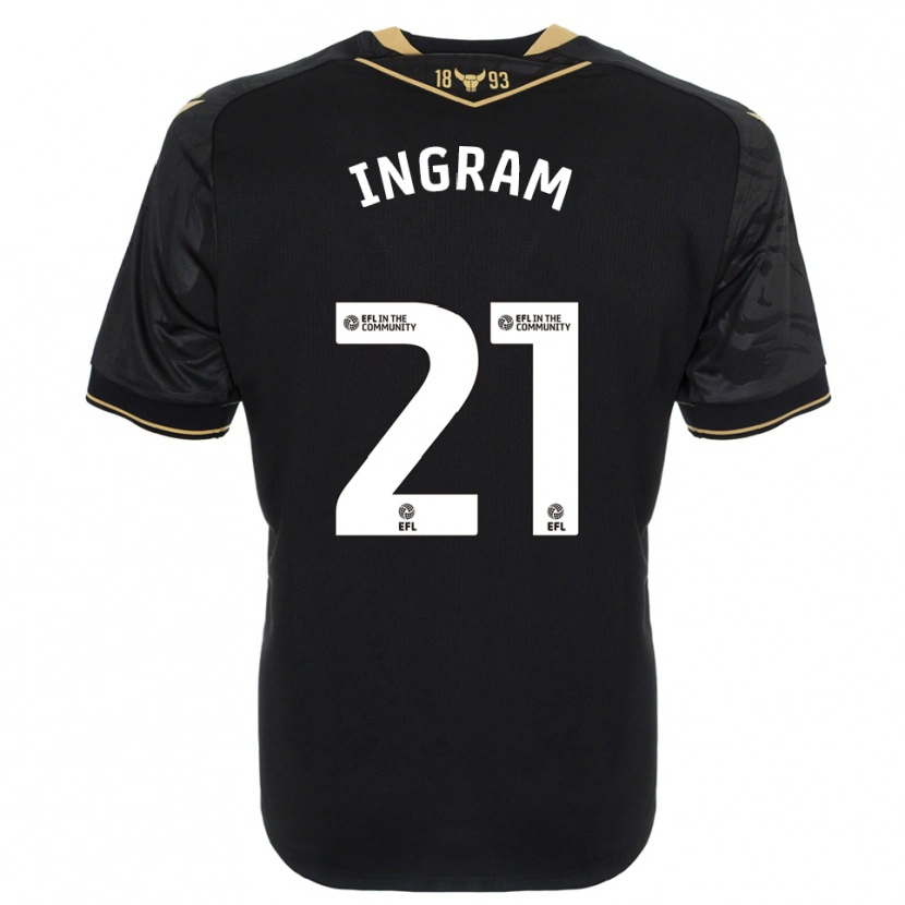Danxen Mænd Matt Ingram #21 Sort Guld Udebane Spillertrøjer 2025/26 Trøje T-Shirt