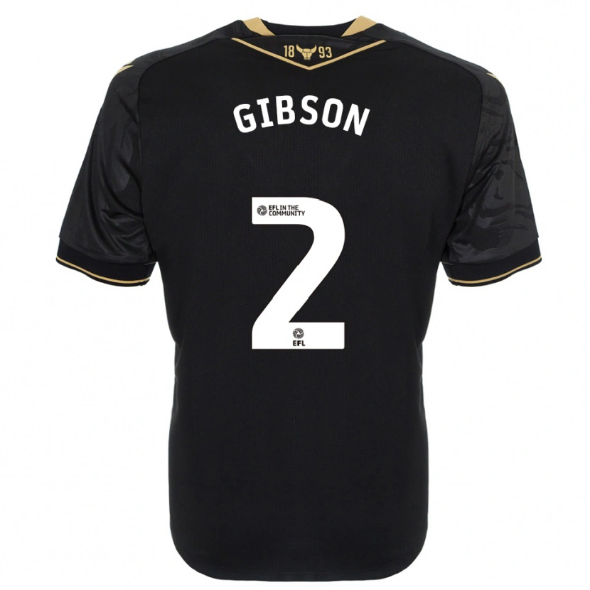 Danxen Mænd Nic Gibson #2 Sort Guld Udebane Spillertrøjer 2025/26 Trøje T-Shirt