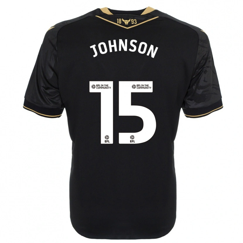 Danxen Mænd Joshua Johnson #15 Sort Guld Udebane Spillertrøjer 2025/26 Trøje T-Shirt