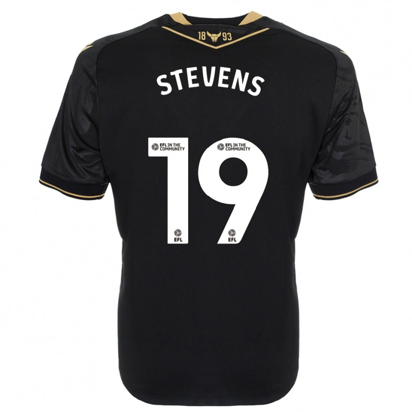 Danxen Mænd Lily Stevens #19 Sort Guld Udebane Spillertrøjer 2025/26 Trøje T-Shirt