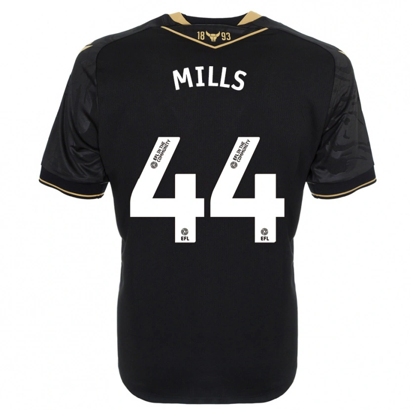 Danxen Mænd Stanley Mills #44 Sort Guld Udebane Spillertrøjer 2025/26 Trøje T-Shirt