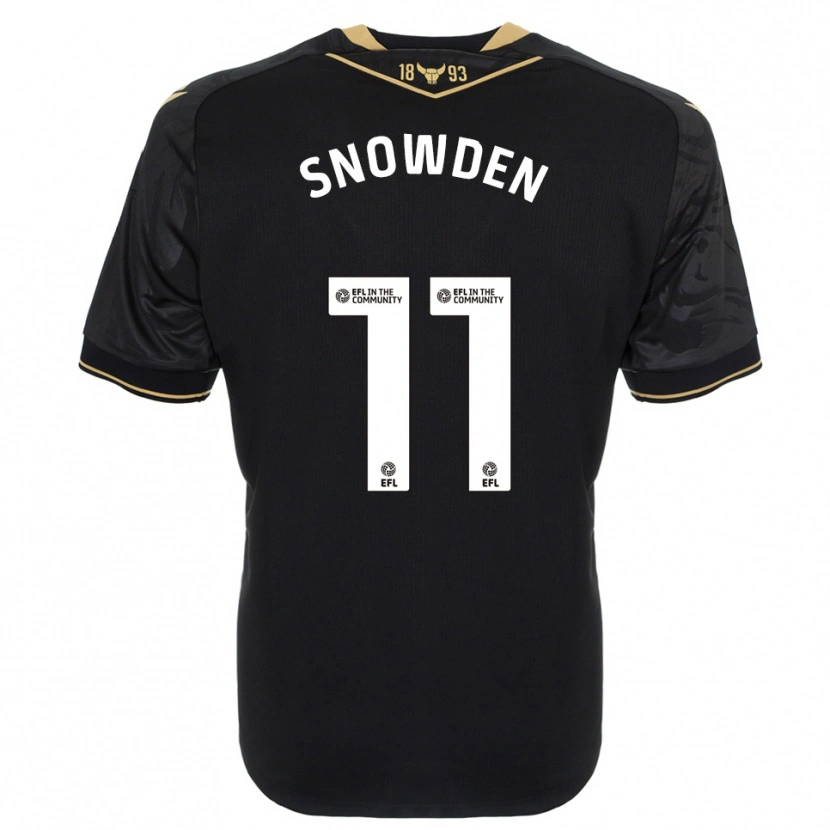 Danxen Mænd Leo Snowden #11 Sort Guld Udebane Spillertrøjer 2025/26 Trøje T-Shirt