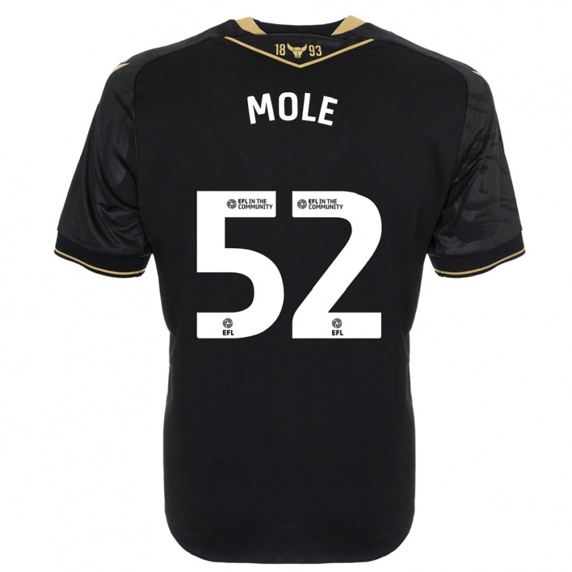 Danxen Mænd Harrison Mole #52 Sort Guld Udebane Spillertrøjer 2025/26 Trøje T-Shirt